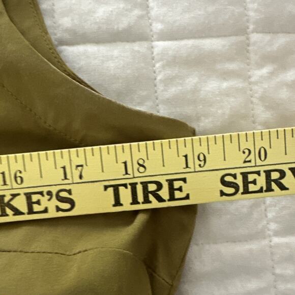 FOIL Womens Dress 8 Green Maxi 1/2 Zip Lagenlook Minimalist Bohemian Summer - Picture 8 of 11